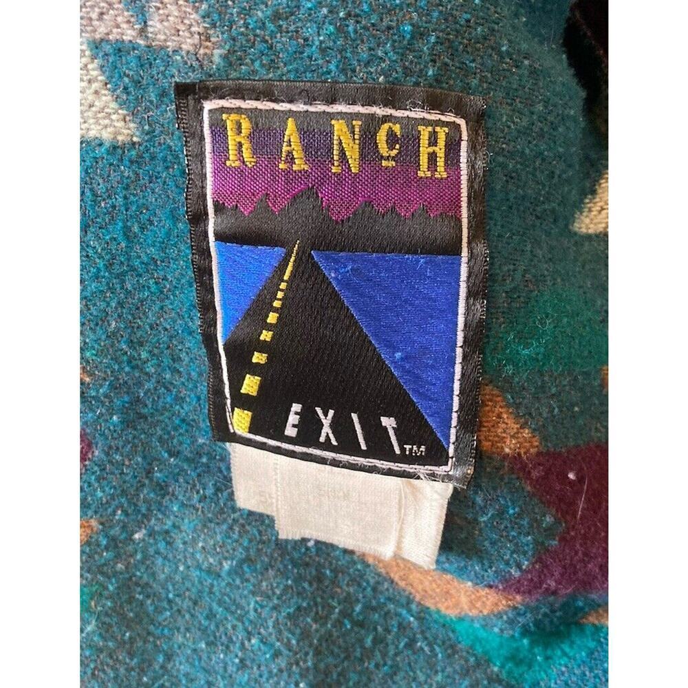 Vintage Ranch Exit Wool Aztec Patterned Jacket Si… - image 3
